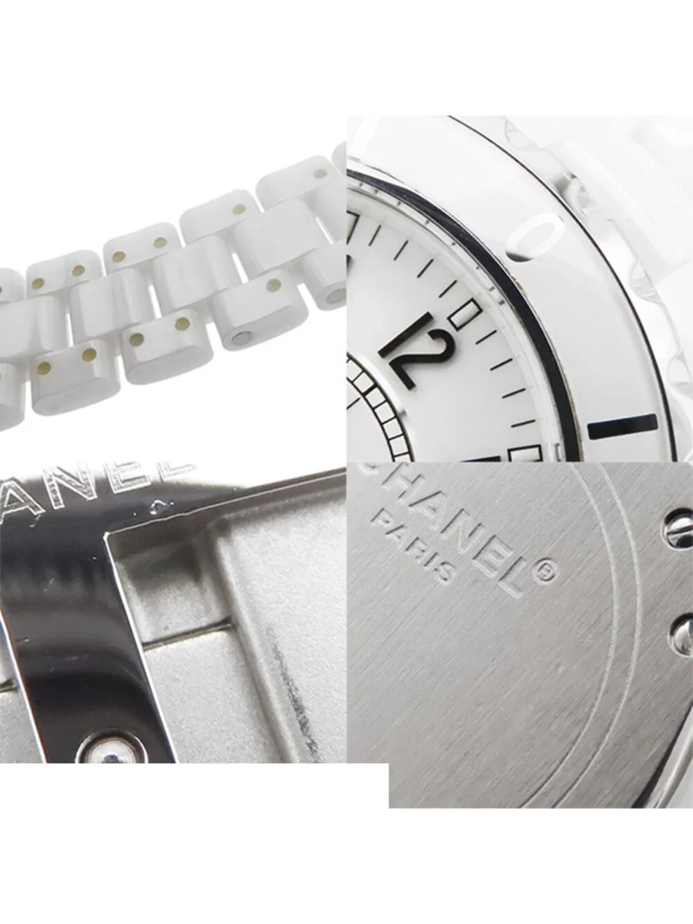 Chanel White SS Ceramic 38 Card Watch Automatic